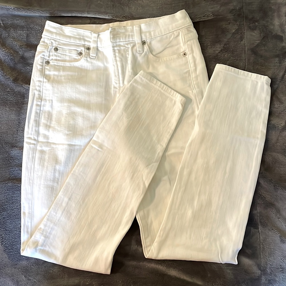 J. Crew White Skinny Jeans Sz 25
